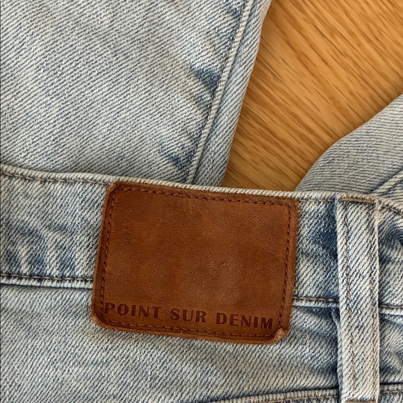 J Crew Point Sur Light Blue high rise slim boyfriend Distressed Women Jeans - Picture 5 of 7